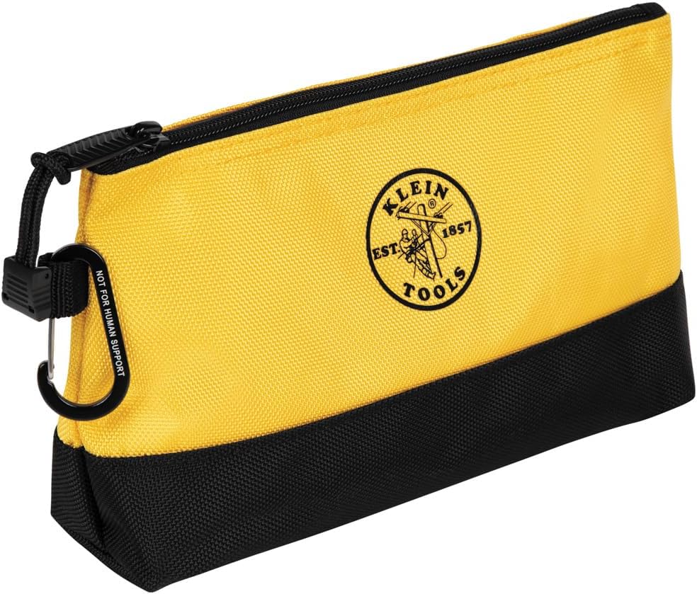 Klein Tools 55569 Stand-Up Zipper Bag Tool Pouch with Carabiners, Reinforced Gusseted Bottoms, Water Resistant 1680d, Multi-Size 5-Pack - Image 12
