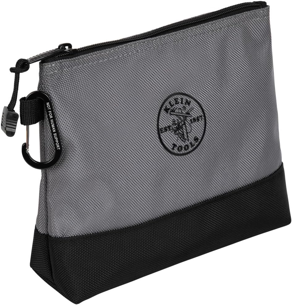 Klein Tools 55569 Stand-Up Zipper Bag Tool Pouch with Carabiners, Reinforced Gusseted Bottoms, Water Resistant 1680d, Multi-Size 5-Pack - Image 10
